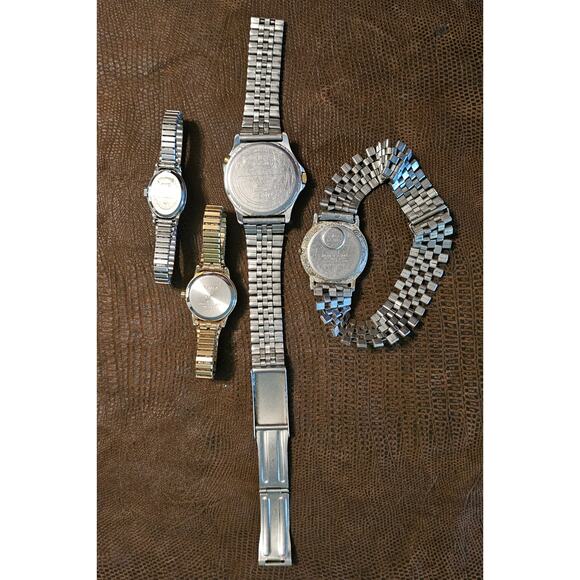 4 Vintage TIMEX WATCHES Bundle Lot As Is DIY Craft Project Untested Steampunk - Picture 4 of 7